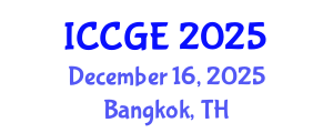 International Conference on Civil and Geological Engineering (ICCGE) December 16, 2025 - Bangkok, Thailand