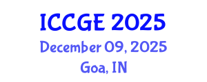 International Conference on Civil and Geological Engineering (ICCGE) December 09, 2025 - Goa, India