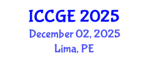 International Conference on Civil and Geological Engineering (ICCGE) December 02, 2025 - Lima, Peru