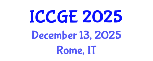 International Conference on Civil and Geological Engineering (ICCGE) December 13, 2025 - Rome, Italy