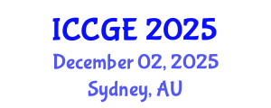 International Conference on Civil and Geological Engineering (ICCGE) December 02, 2025 - Sydney, Australia