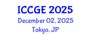 International Conference on Civil and Geological Engineering (ICCGE) December 02, 2025 - Tokyo, Japan
