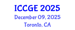 International Conference on Civil and Geological Engineering (ICCGE) December 09, 2025 - Toronto, Canada