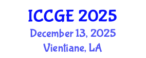 International Conference on Civil and Geological Engineering (ICCGE) December 13, 2025 - Vientiane, Laos