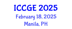 International Conference on Civil and Geological Engineering (ICCGE) February 18, 2025 - Manila, Philippines