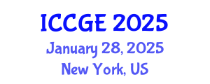 International Conference on Civil and Geological Engineering (ICCGE) January 28, 2025 - New York, United States