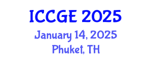 International Conference on Civil and Geological Engineering (ICCGE) January 14, 2025 - Phuket, Thailand