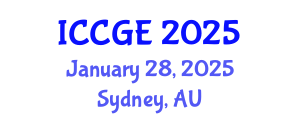 International Conference on Civil and Geological Engineering (ICCGE) January 28, 2025 - Sydney, Australia