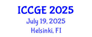 International Conference on Civil and Geological Engineering (ICCGE) July 19, 2025 - Helsinki, Finland