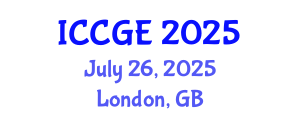 International Conference on Civil and Geological Engineering (ICCGE) July 26, 2025 - London, United Kingdom