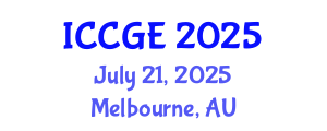 International Conference on Civil and Geological Engineering (ICCGE) July 21, 2025 - Melbourne, Australia