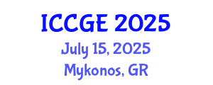 International Conference on Civil and Geological Engineering (ICCGE) July 15, 2025 - Mykonos, Greece