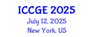 International Conference on Civil and Geological Engineering (ICCGE) July 12, 2025 - New York, United States