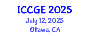 International Conference on Civil and Geological Engineering (ICCGE) July 12, 2025 - Ottawa, Canada