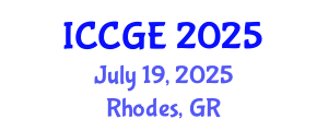 International Conference on Civil and Geological Engineering (ICCGE) July 19, 2025 - Rhodes, Greece