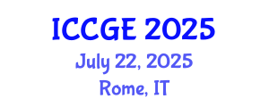 International Conference on Civil and Geological Engineering (ICCGE) July 22, 2025 - Rome, Italy