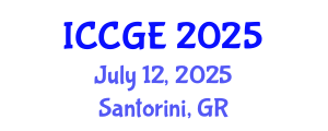 International Conference on Civil and Geological Engineering (ICCGE) July 12, 2025 - Santorini, Greece