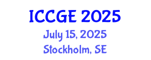 International Conference on Civil and Geological Engineering (ICCGE) July 15, 2025 - Stockholm, Sweden