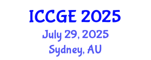 International Conference on Civil and Geological Engineering (ICCGE) July 29, 2025 - Sydney, Australia