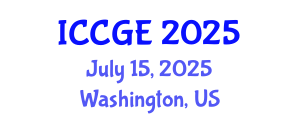 International Conference on Civil and Geological Engineering (ICCGE) July 15, 2025 - Washington, United States