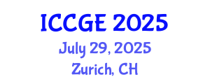 International Conference on Civil and Geological Engineering (ICCGE) July 29, 2025 - Zurich, Switzerland
