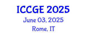 International Conference on Civil and Geological Engineering (ICCGE) June 03, 2025 - Rome, Italy