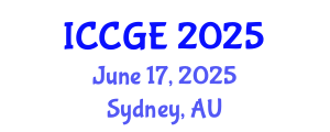 International Conference on Civil and Geological Engineering (ICCGE) June 17, 2025 - Sydney, Australia