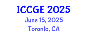 International Conference on Civil and Geological Engineering (ICCGE) June 15, 2025 - Toronto, Canada