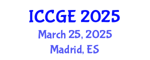 International Conference on Civil and Geological Engineering (ICCGE) March 25, 2025 - Madrid, Spain
