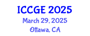 International Conference on Civil and Geological Engineering (ICCGE) March 29, 2025 - Ottawa, Canada