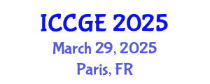 International Conference on Civil and Geological Engineering (ICCGE) March 29, 2025 - Paris, France