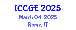 International Conference on Civil and Geological Engineering (ICCGE) March 04, 2025 - Rome, Italy