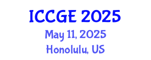 International Conference on Civil and Geological Engineering (ICCGE) May 11, 2025 - Honolulu, United States