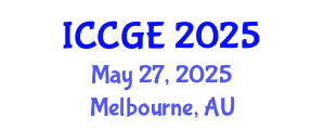 International Conference on Civil and Geological Engineering (ICCGE) May 27, 2025 - Melbourne, Australia