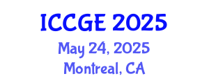 International Conference on Civil and Geological Engineering (ICCGE) May 24, 2025 - Montreal, Canada