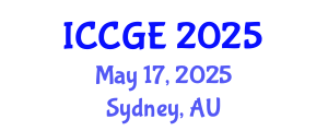 International Conference on Civil and Geological Engineering (ICCGE) May 17, 2025 - Sydney, Australia