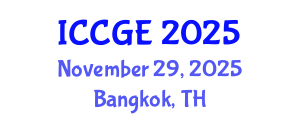 International Conference on Civil and Geological Engineering (ICCGE) November 29, 2025 - Bangkok, Thailand