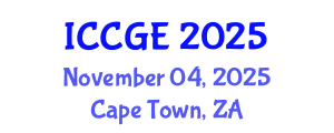 International Conference on Civil and Geological Engineering (ICCGE) November 04, 2025 - Cape Town, South Africa
