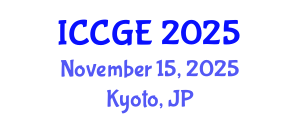 International Conference on Civil and Geological Engineering (ICCGE) November 15, 2025 - Kyoto, Japan