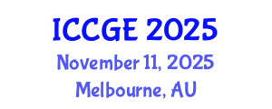 International Conference on Civil and Geological Engineering (ICCGE) November 11, 2025 - Melbourne, Australia