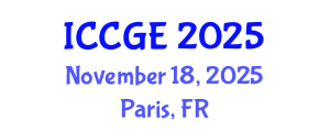 International Conference on Civil and Geological Engineering (ICCGE) November 18, 2025 - Paris, France