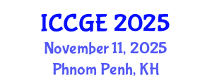 International Conference on Civil and Geological Engineering (ICCGE) November 11, 2025 - Phnom Penh, Cambodia