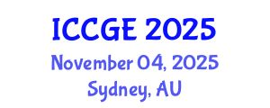 International Conference on Civil and Geological Engineering (ICCGE) November 04, 2025 - Sydney, Australia