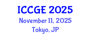 International Conference on Civil and Geological Engineering (ICCGE) November 11, 2025 - Tokyo, Japan