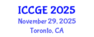 International Conference on Civil and Geological Engineering (ICCGE) November 29, 2025 - Toronto, Canada