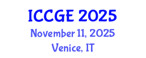 International Conference on Civil and Geological Engineering (ICCGE) November 11, 2025 - Venice, Italy