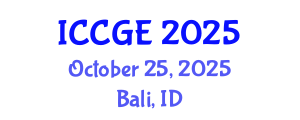 International Conference on Civil and Geological Engineering (ICCGE) October 25, 2025 - Bali, Indonesia