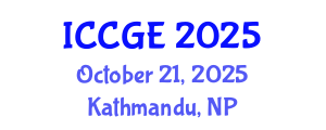 International Conference on Civil and Geological Engineering (ICCGE) October 21, 2025 - Kathmandu, Nepal
