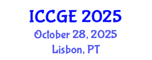 International Conference on Civil and Geological Engineering (ICCGE) October 28, 2025 - Lisbon, Portugal