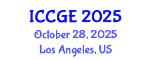 International Conference on Civil and Geological Engineering (ICCGE) October 28, 2025 - Los Angeles, United States